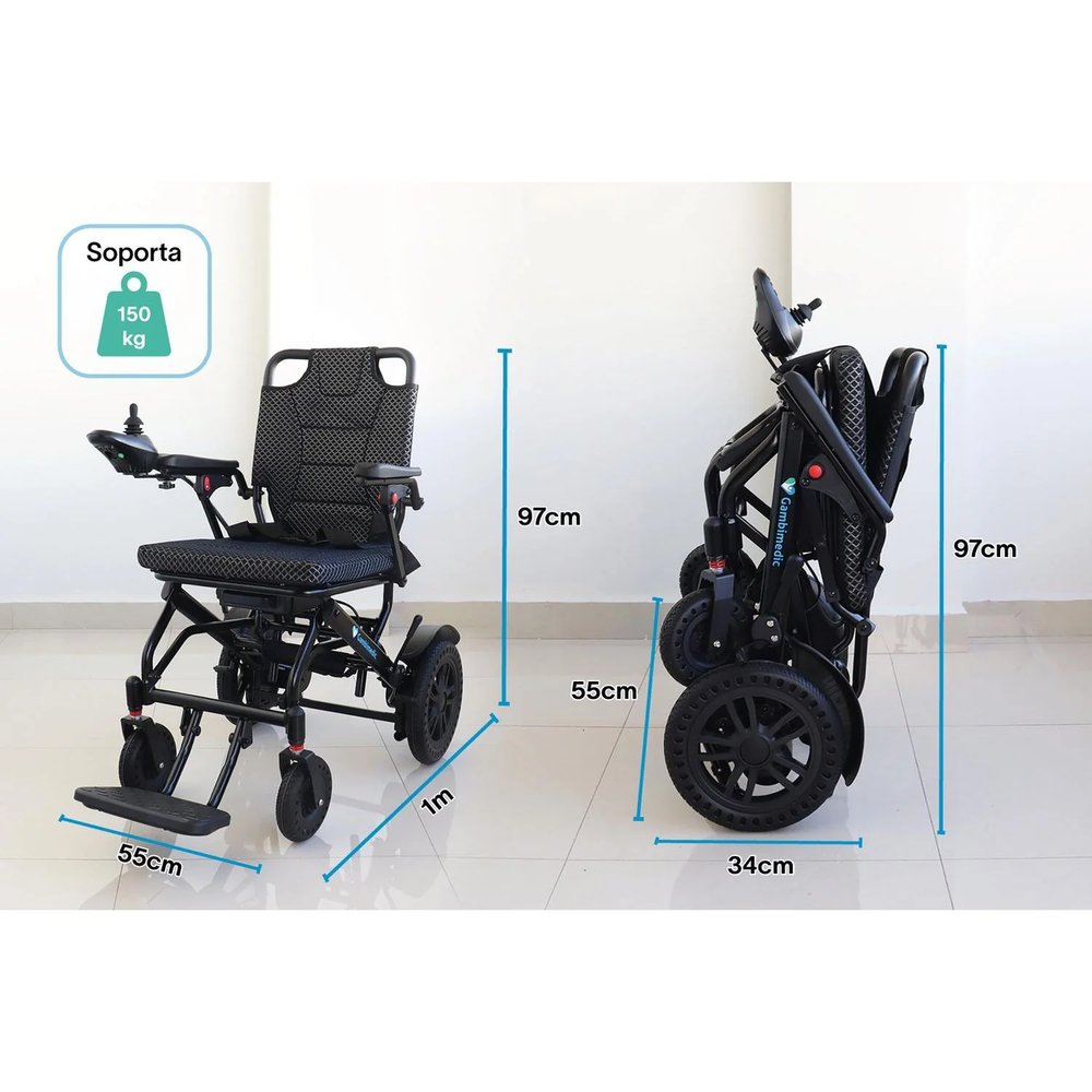 Silla de Ruedas Eléctrica de Aluminio tipo Carriola vista 4