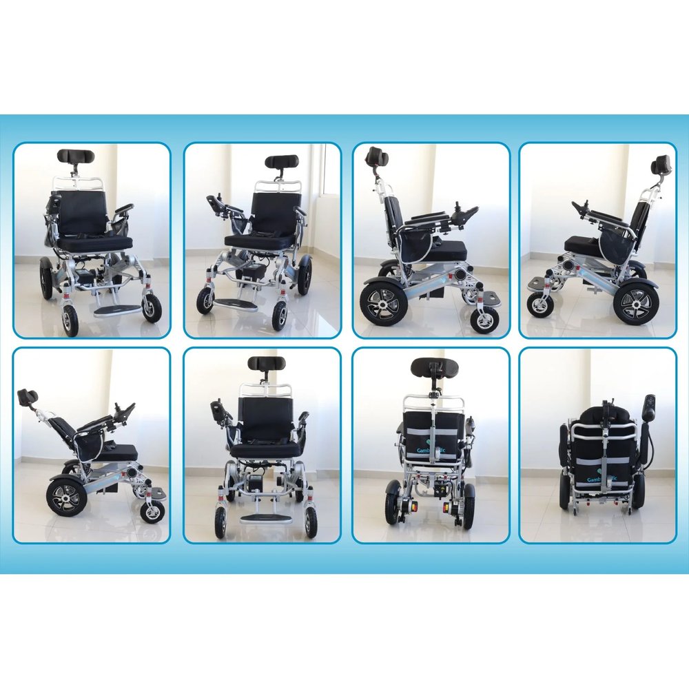 Silla de Ruedas Eléctrica 3 en 1 Reclinable con Cabezal vista 7