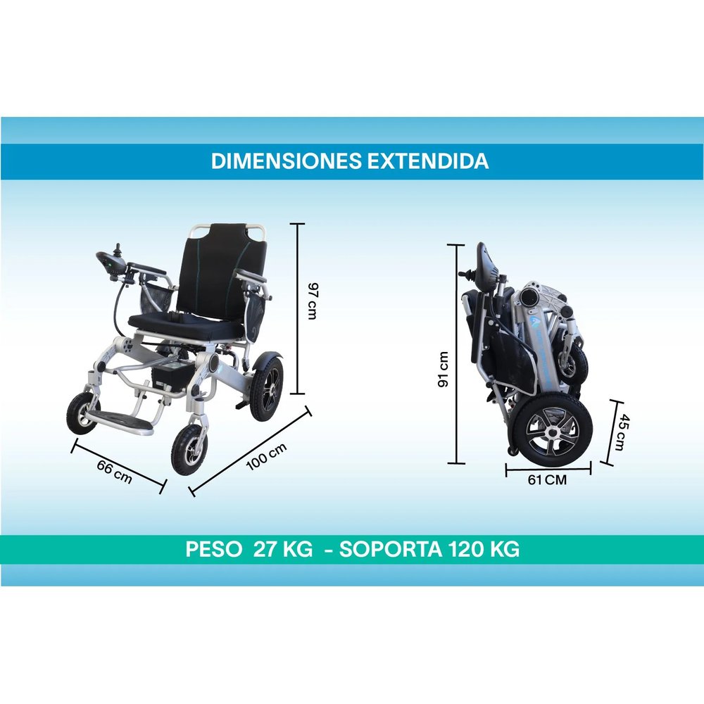 Silla de Ruedas Eléctrica Todoterreno Súper Potente 350W vista 3